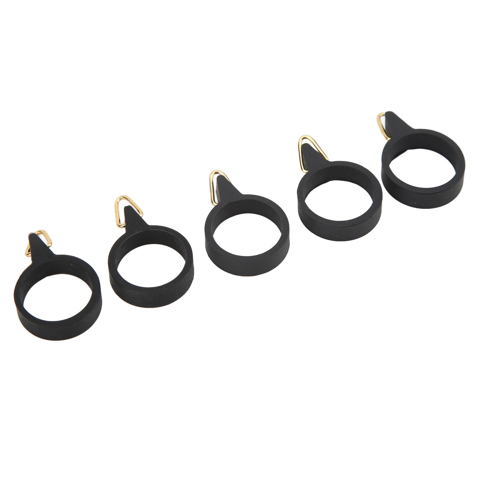 5pcs Fishing Rod Hook Holder Rubber Circle Stainless Steel Fishing Pole Hook Keeper for Bait Tool M 31.5x15.75in