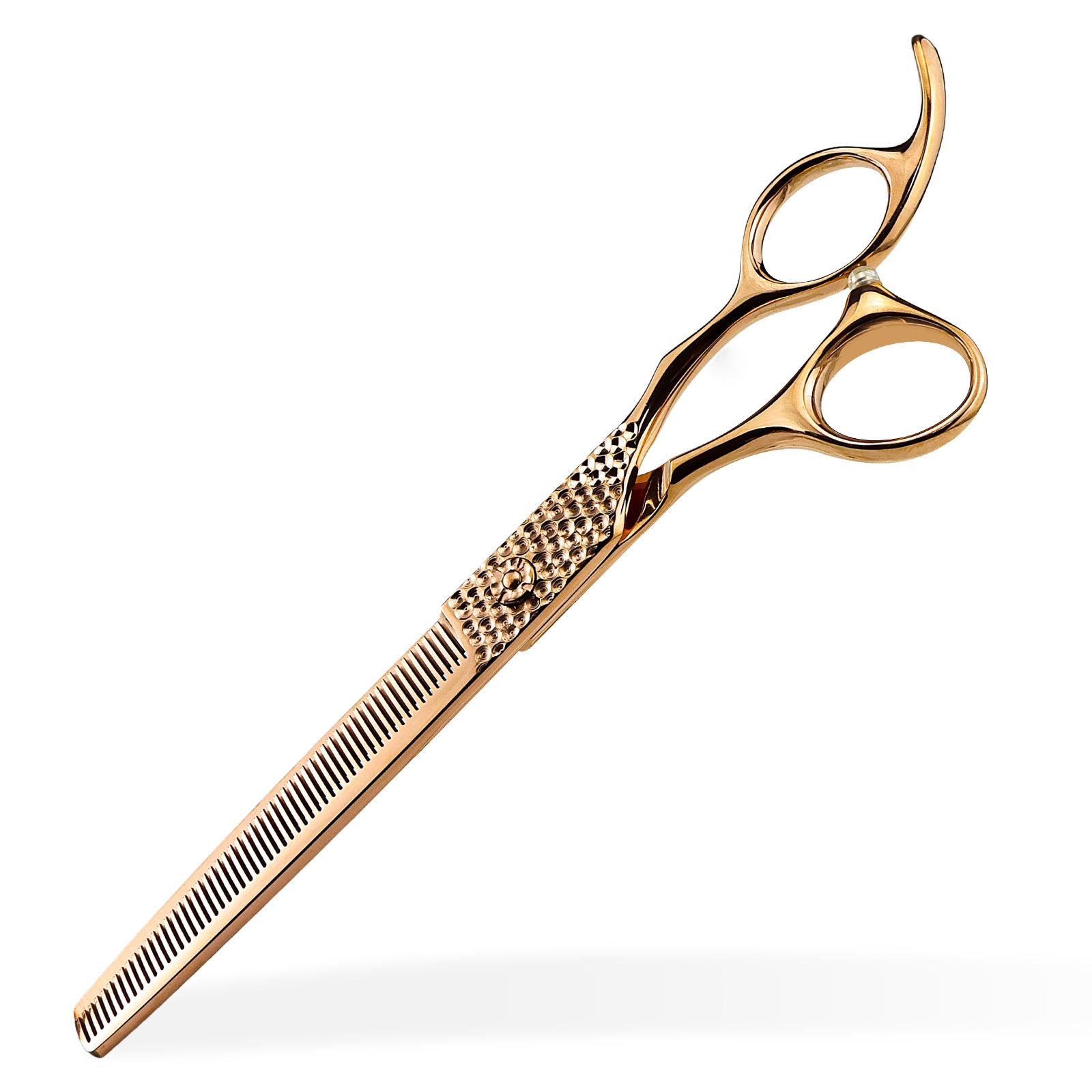 7.5-inch Napsen True Gold Fine-Toothed Pet Grooming Shears