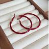 Vintage Ankara Rot Tropfglas Gedrehte Ohrringe Ohrringe Damenohrringe Ohrstecker Premium Vielseitige Ohrringe