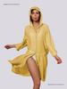 Damen Langarm Kapuzen Strand-Überwurf Strickjacke