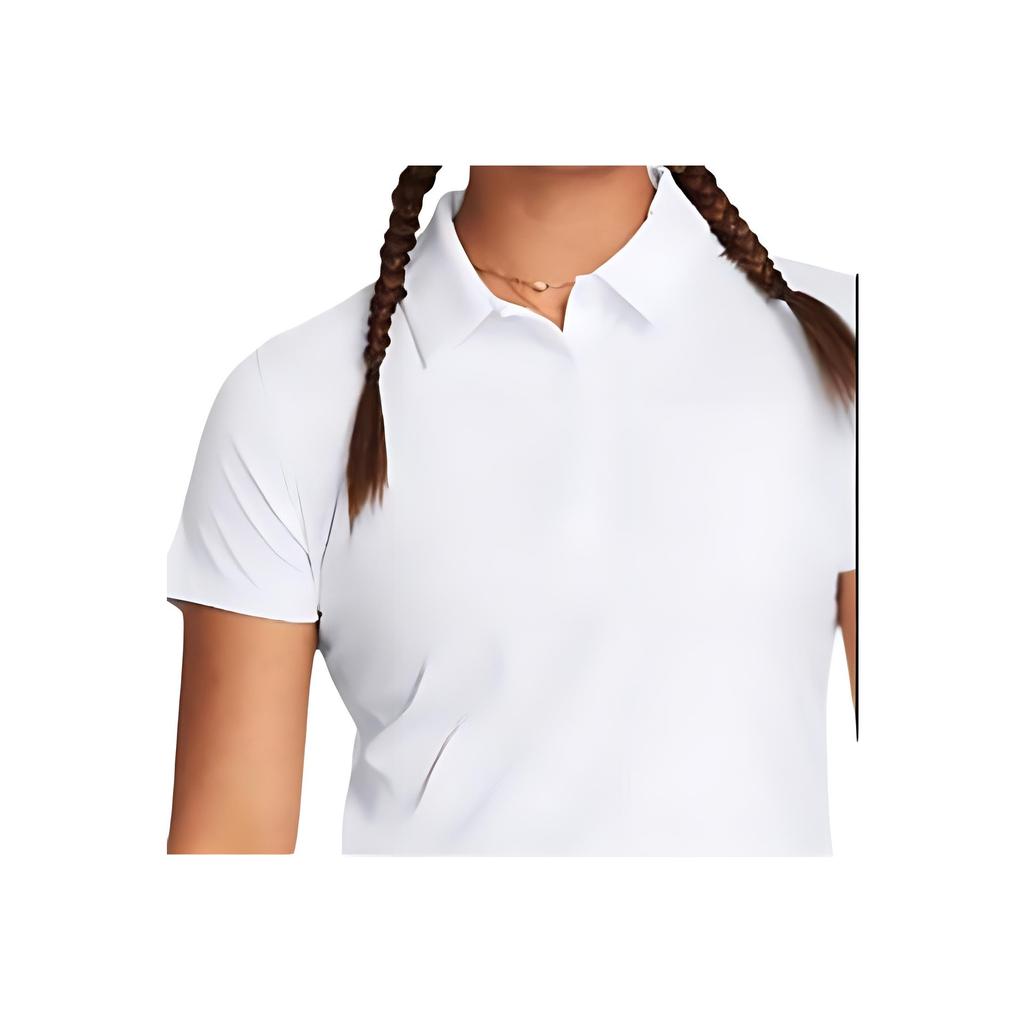 Under Armour Solid Color Casual Slim Fit Polo Shirt Women tops White 1383612-100