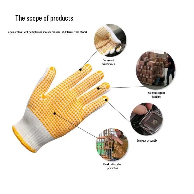 Anbikang Non-slip Dotted Work Gloves (12 Pairs)