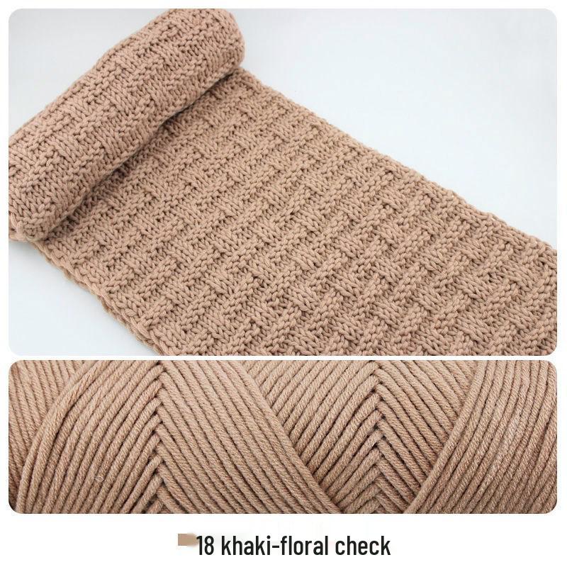 Hand-Knitted Cotton Wool Scarf Yarn for Men & Women, Coarse Wool & Milk Cotton Material, Worsted Crochet.
