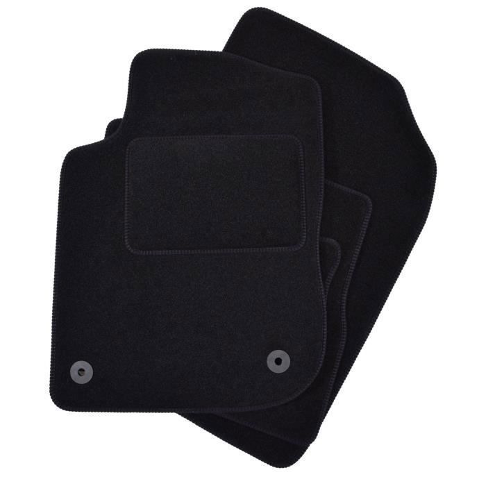 Black Velvet Floor Mat - J&J AUTOMOTIVE - Peugeot 208 - Custom Made - Non-slip - Waterproof
