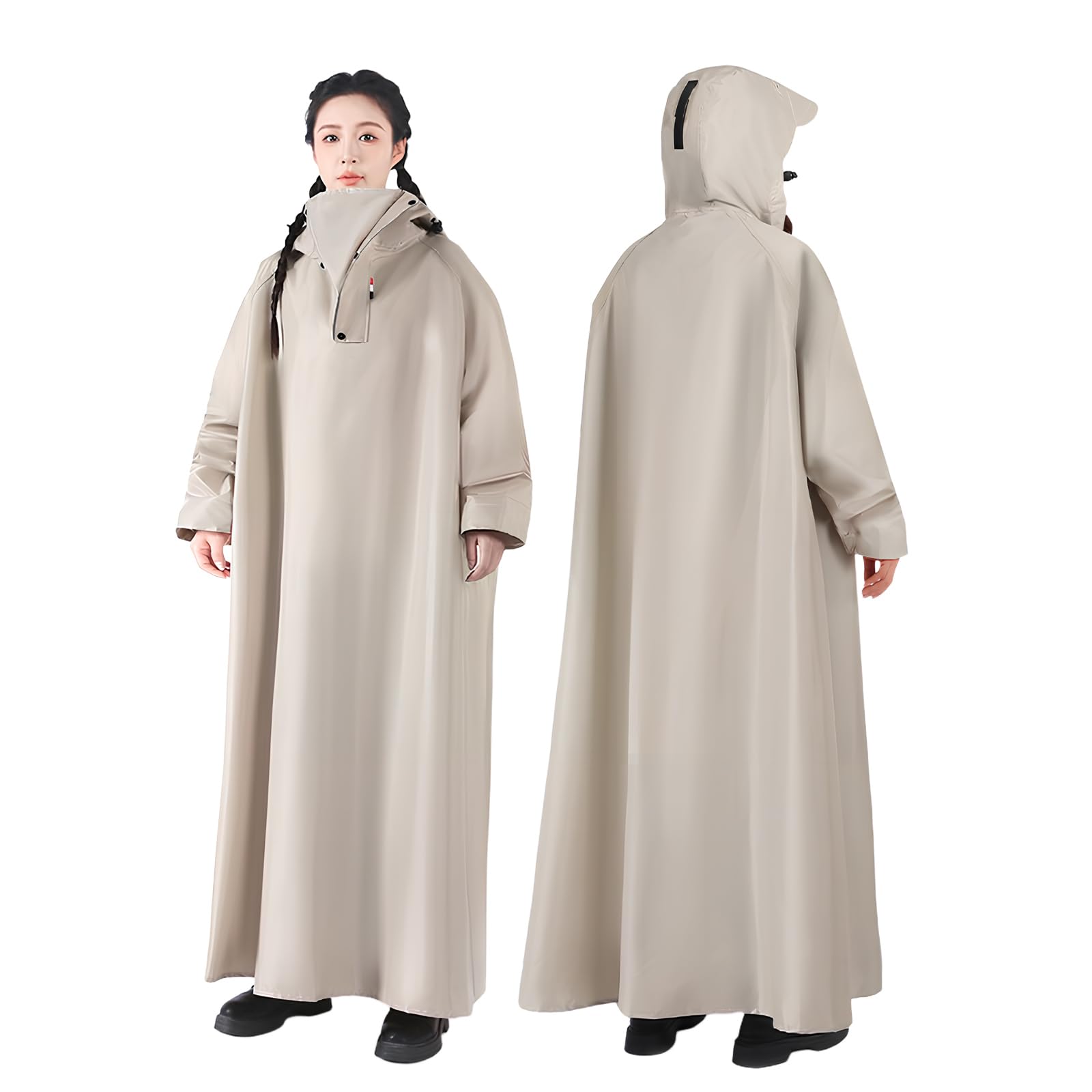 

Дождевое пончо водонепроницаемое Оксфорд длинное регулируемое разное подходящее для и на открытом воздухе ветрозащитное и дождезащитное и большого размера [MYJYG]