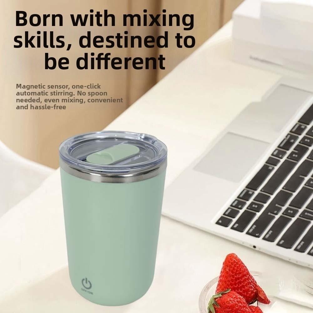 Auto Rotate Electric Mixing Cup 304 Stainless Steel Stirring Coffee Cup  Kitchen