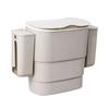 Hanging Trash Can with Lid Large Capacity Wall Mounted Garbage Can for Kitchen Cabinet Bathroom Light Gray