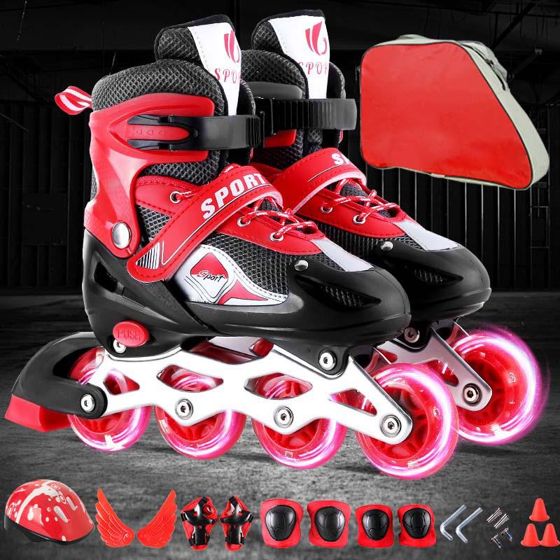 Adjustable PVC Inline Skates with Music Style - Flashing Wheels for Men, Women, and Children