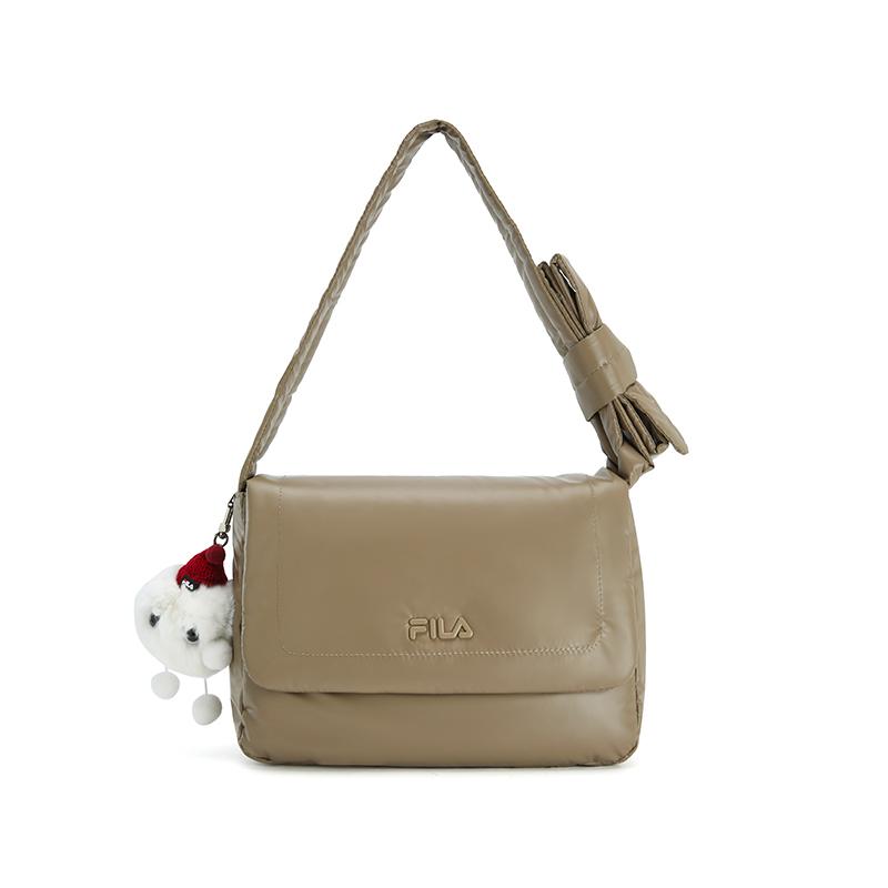 Fila Original Fufu Cloud Bag Fashion Simple Personality Trendy Flap Retro Casual Lightweight Travel Commuting Daily Versatile F13W549165FBG Walnut Brown