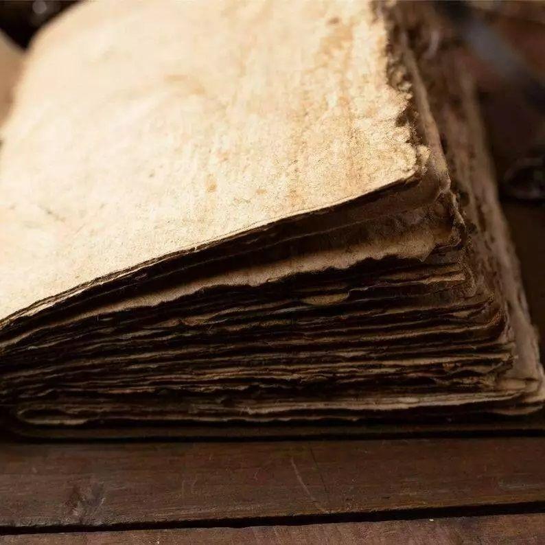Leather Journal-Handmade Deckle Edge Paper Leather Bound Journal -Book of Shadow