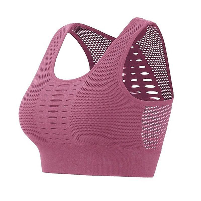 Women's Ultra-light Breathable Mesh Padded Sports Bra For Gym And Yoga Activities