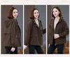 Women's Hooded Casual Jacket - 2024 Spring/Autumn, Short, Loose Fit, Age-Reducing for Middle-Aged Moms