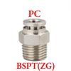 PC PL PCF PLF M5 6 1/8" 1/4" 3/8" 1/2" 3/8" BSP Außengewinde 4-16mm Vernickeltes Messing Winkelstück Gerade Steckverbindung Pneumatikfitting
