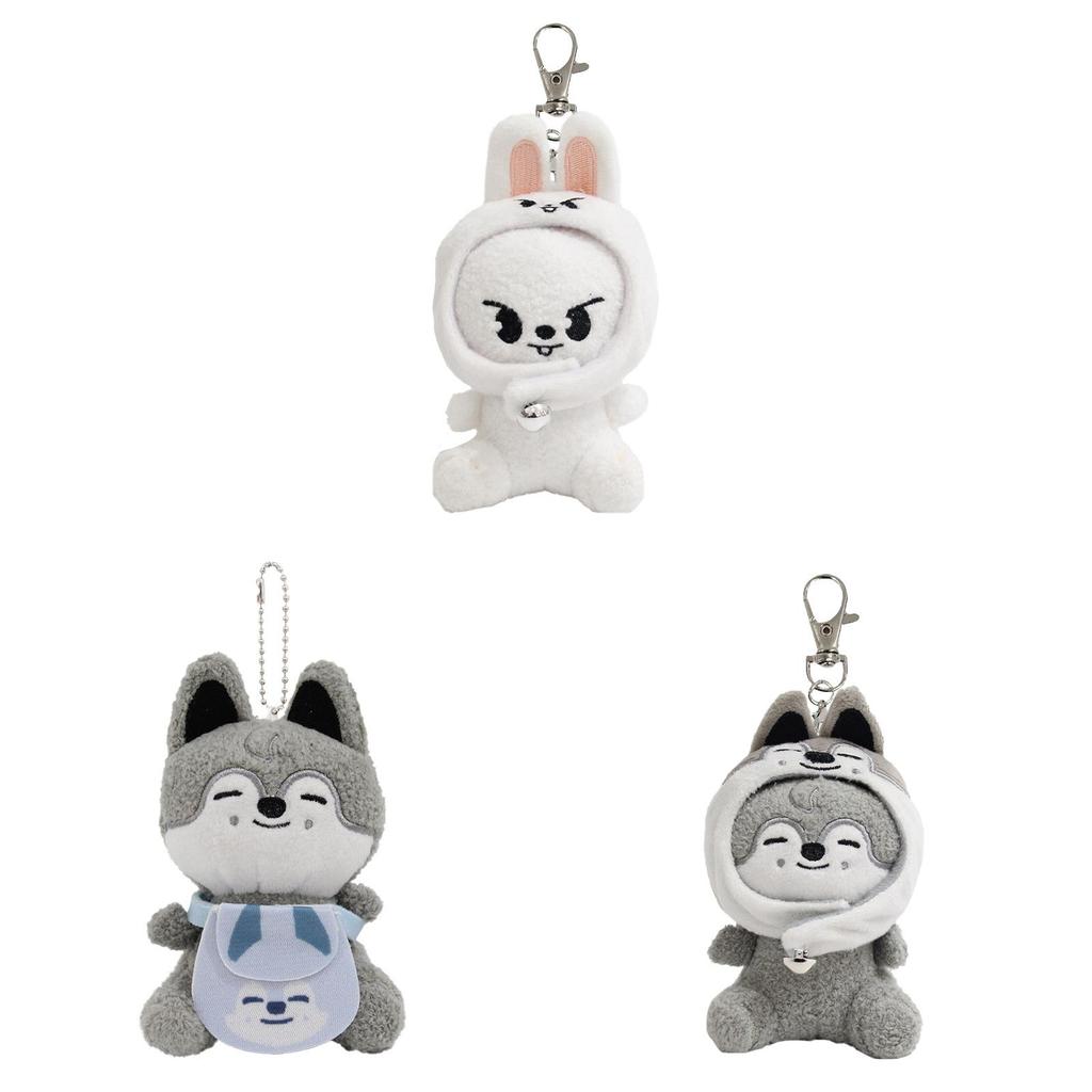 Stray Kids Cartoon Animal Plush Doll Pendant With Soft Water Crystal Fabric For Gift