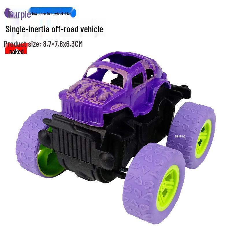 Children's Toy: Inertia-Powered 4WD Stunt Off-Road Vehicle