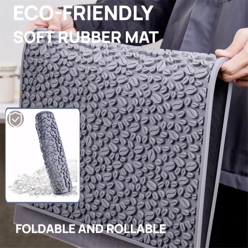 2025+ Coffee Machine Mat for Countertops,Waterproof Dish Drying Mat for Kitchen, Bars, Restaurant, 18X12in Thick Coffee Mat