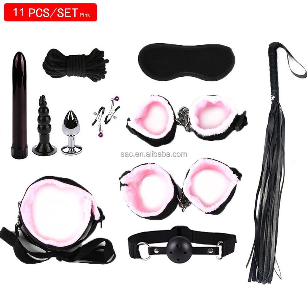SacKnove Soft Nylon Luxury 26pcs Alternative Set Implementos De Tied Gear Sex Toys Restraint Bondage Kit for Adult