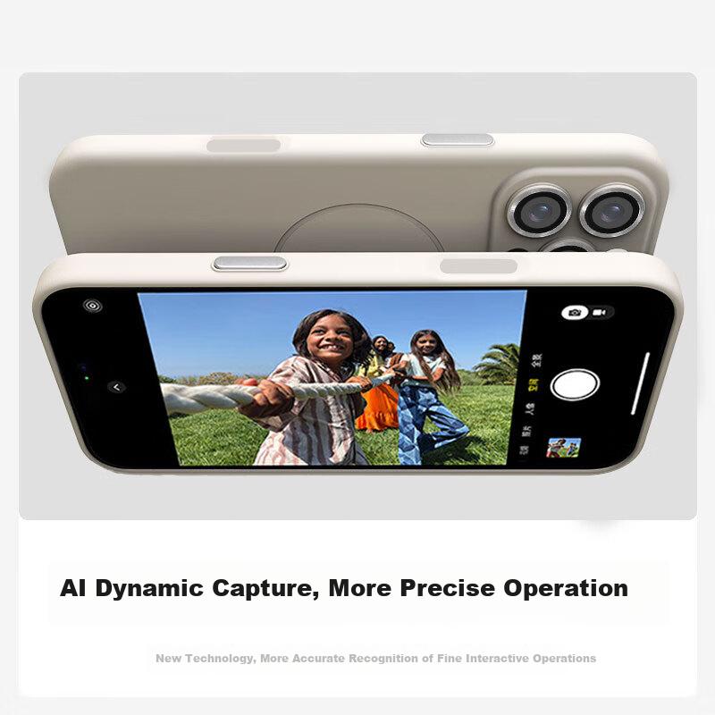 With Built-In Lens ProtectorMagnetic Case for Apple IPhone 16 Pro Max, with AI Camera Buttons, Full Liquid Silicone Anti-Yellowing Feel