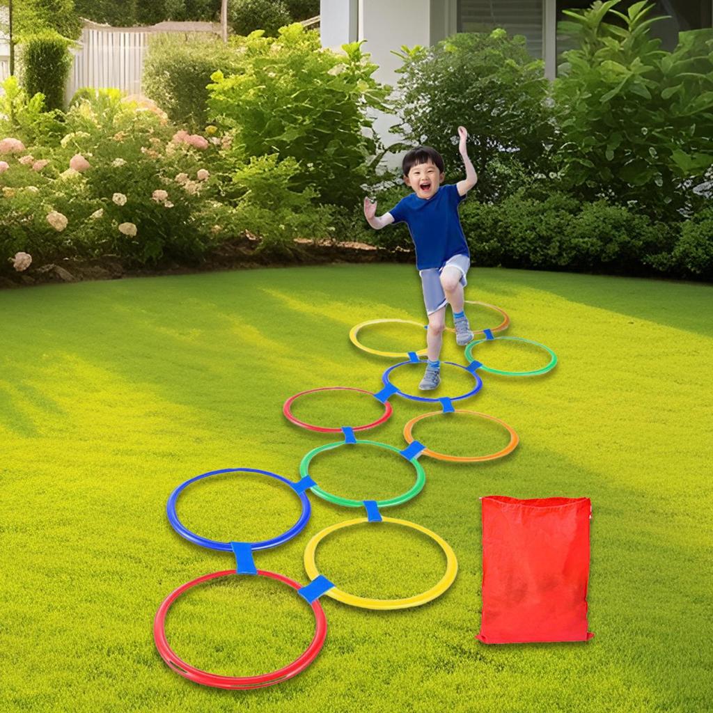 10 Count Hopscotch Rings for Jumping Games And Toss Activities