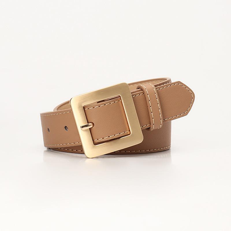 Fashion Ladies Synthetic Leather Belt With Alloy Pin Buckle For Daily Jeans