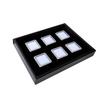 Jewelry Display Tray with 6 Slots Low-Profile Band Holder Portable for Boutiques