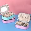 PU Leather Earrings Rings Holder Dustproof Jewelry Display Box Jewelry Packing Box  Necklace