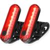 USB Rechargeable LED Bike Tail Lights 2 Pack, Bright Bicycle Cycling Rear Light,