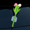 3D Romantic Car Sticker Bouquet Tulips Rose Flowers Sticker Car Body Decorations For Glass Window Automotive Vehicle Exterior