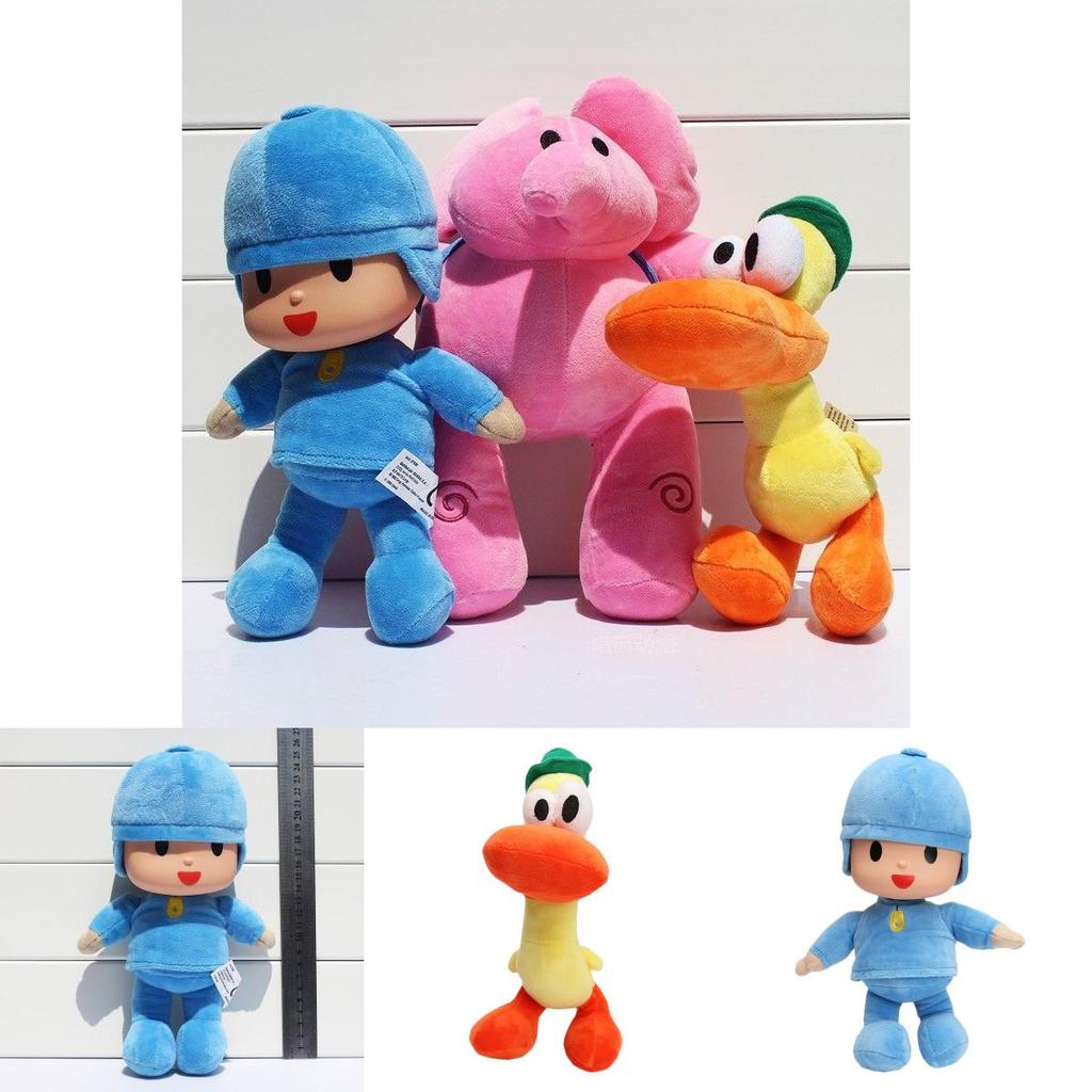 Adorable Set Of 4 Pocoyo Elly Pato Loula Soft Plush Stuffed Figure Toy Dolls For Kids