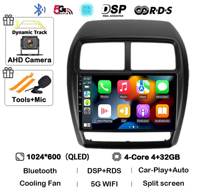 Android 14 Carplay Auto For Mitsubishi ASX 1 2016 2017 2018 2019 2020 2021 2022 Car Radio Multimedia Video Player DSP GPS Stereo
