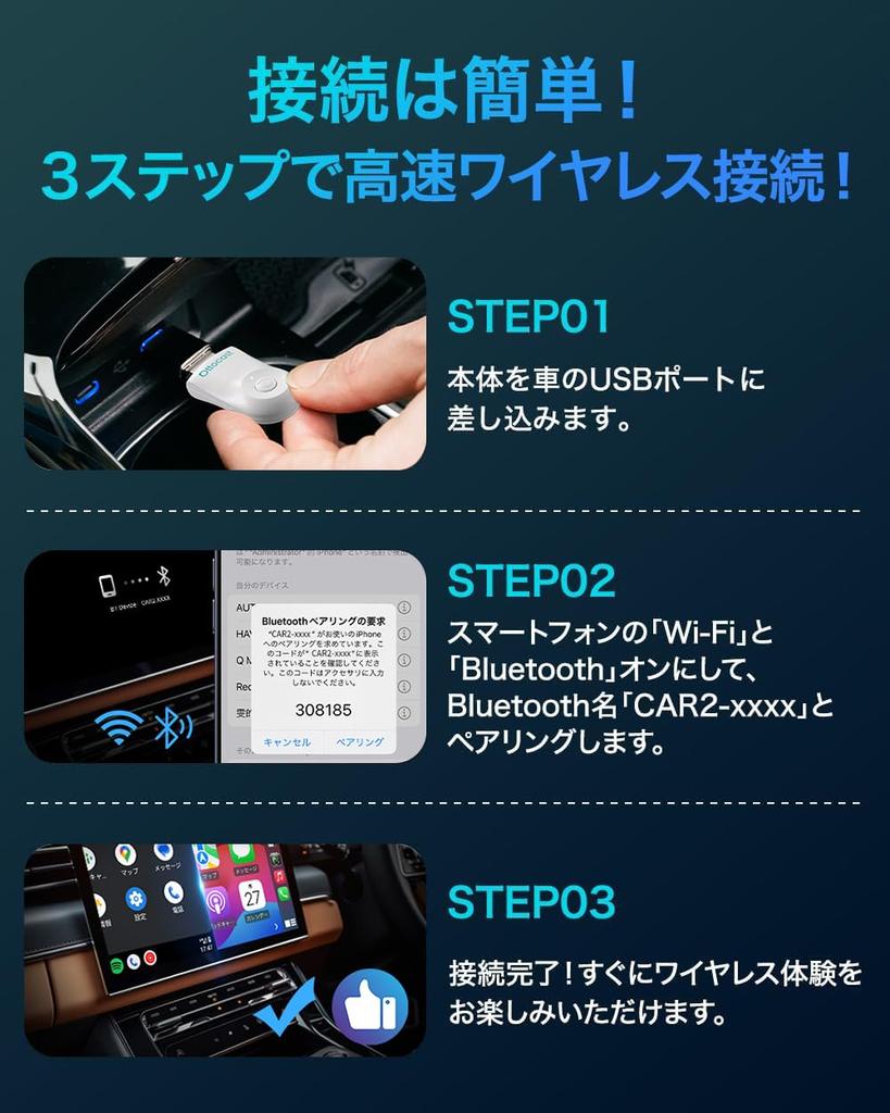 OTTOCAST Mini Wireless CarPlay Android Auto Adapter for Wireless Connectivity with Genuine Wired Auto Domestic [Authentic Product] & CarPlay/Android