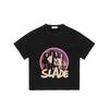 Black T Shirt With Slade Band Print And Circular Design For Casual Wear