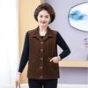 2026 Spring/Autumn Corduroy Vest for Middle-aged/Elderly Women: Fashionable Short Jacket