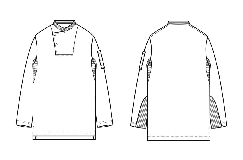 Seven Uniform CA2145-4 Coat/Long Sleeve Moss Green, Size L