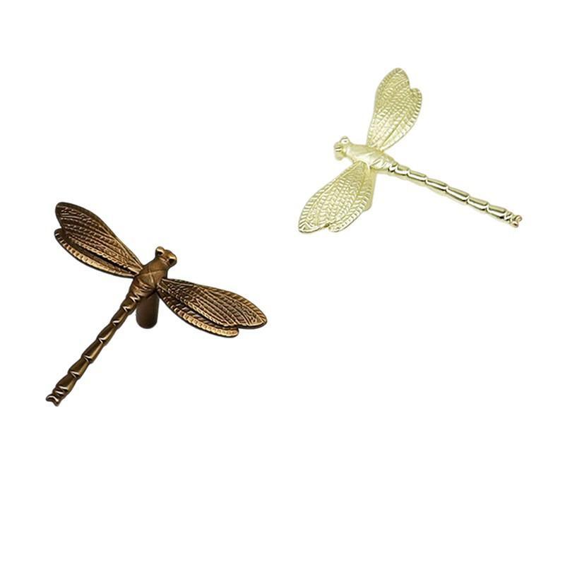 Pomos para Cajones de Muebles con Forma de Libélula Retro Tiradores Metálicos Vintage para Armario Armario Cajón Ferretería Decoración