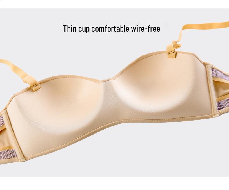 Women's Seamless Adjustable Strapless Marshmallow Bra - Wire-Free, Anti-Slip, Side Support