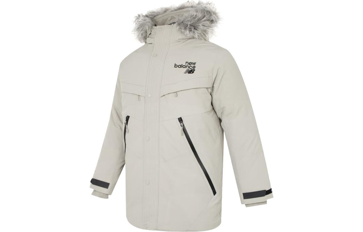 New Balance Down Jackets Men s Gray Hooded Moderate Other AMJ24373-PAA XXL