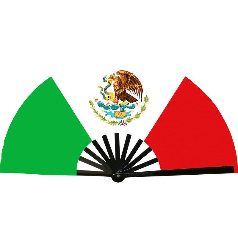 Ventaglio pieghevole con bandiera di paese del Sud America da 13,77 pollici, Argentina Portogallo Brasile Cile Perù Uruguay Bandiera nazionale Ventaglio a mano per Coppa del Mondo