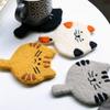 1PC Mugs Cup Cute Table Mat Heatproof For Coffee Cartoon Wool Felt Handmade Placemat Kitten Coaster