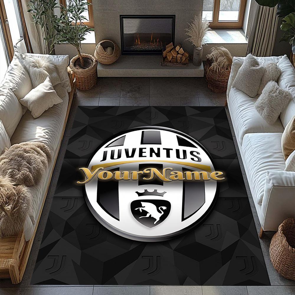 Juventus Personalized Name Area Rug Suitable for Entryway Playrooms Living Rooms Bedrooms Antislip Carpet Anime Office Decor Best for Christmas