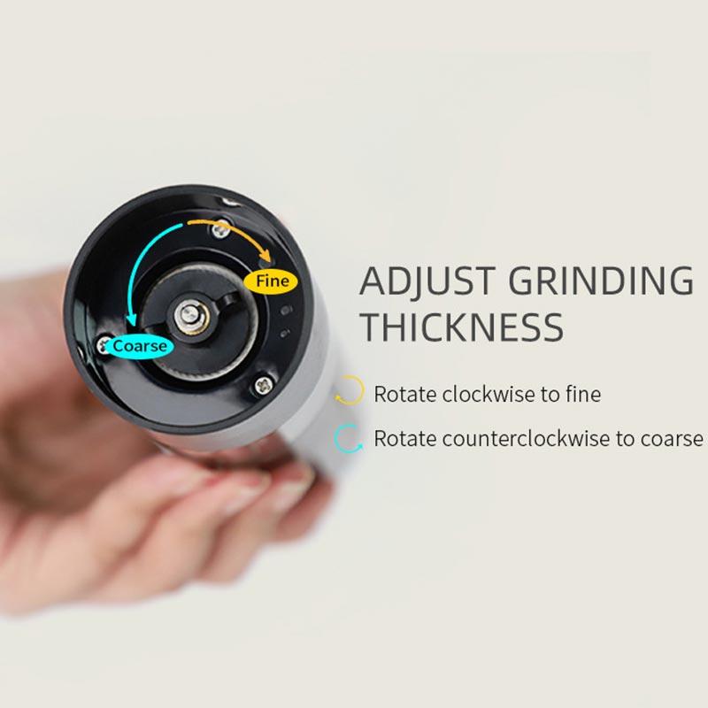 Electric Grinder USB Charging Electric Pepper Grinder With Base Simple Charging Pepper Mill with Double Support Sea Salt Grinder