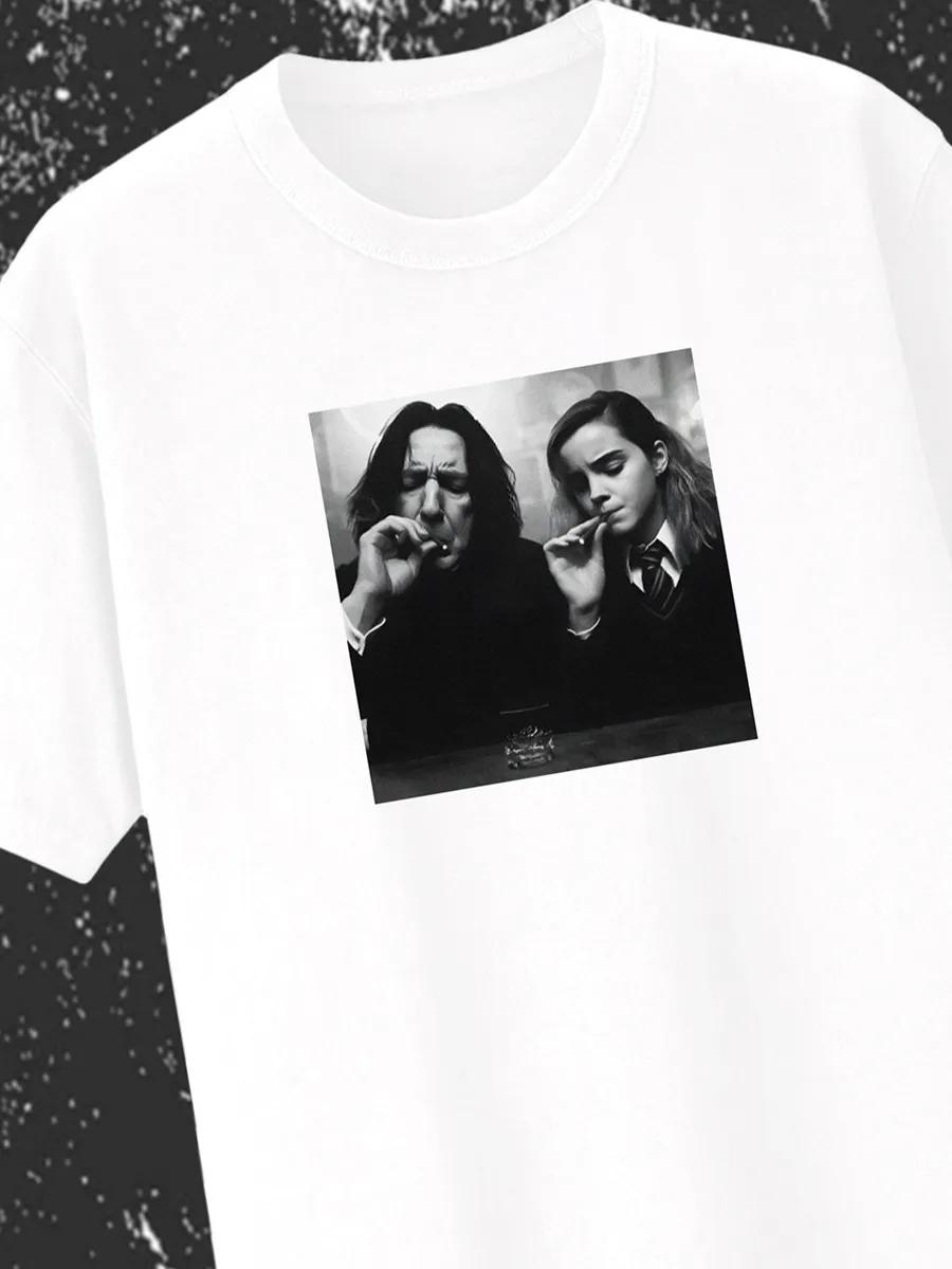 White cotton oversized printed T-shirt XL