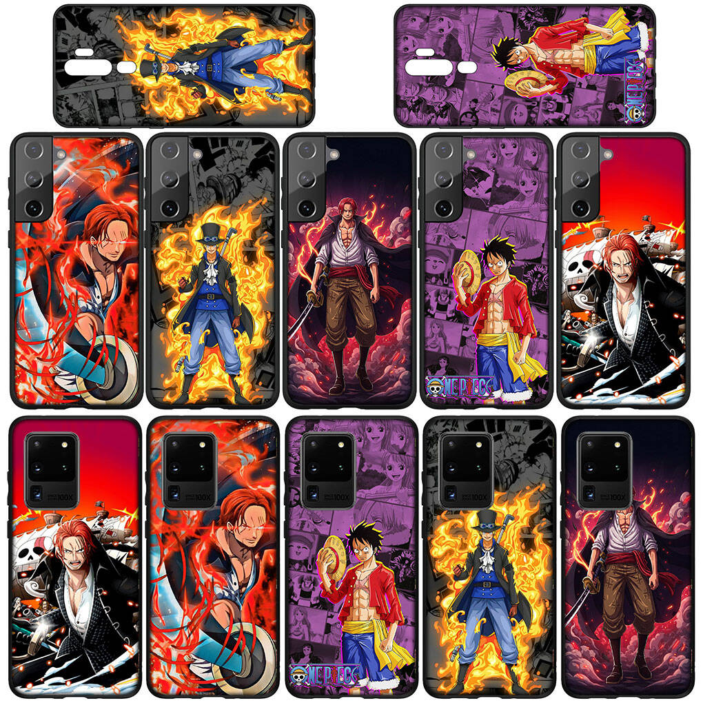 Case for iPhone 17 15 16 Plus Redmi Note 14 12 11 13 Pro Max Huawei P30 P20 Lite OPPO A60 A40 A80 A38 A54 Shanks Funda One Pieces Luffy Red Hair Cover