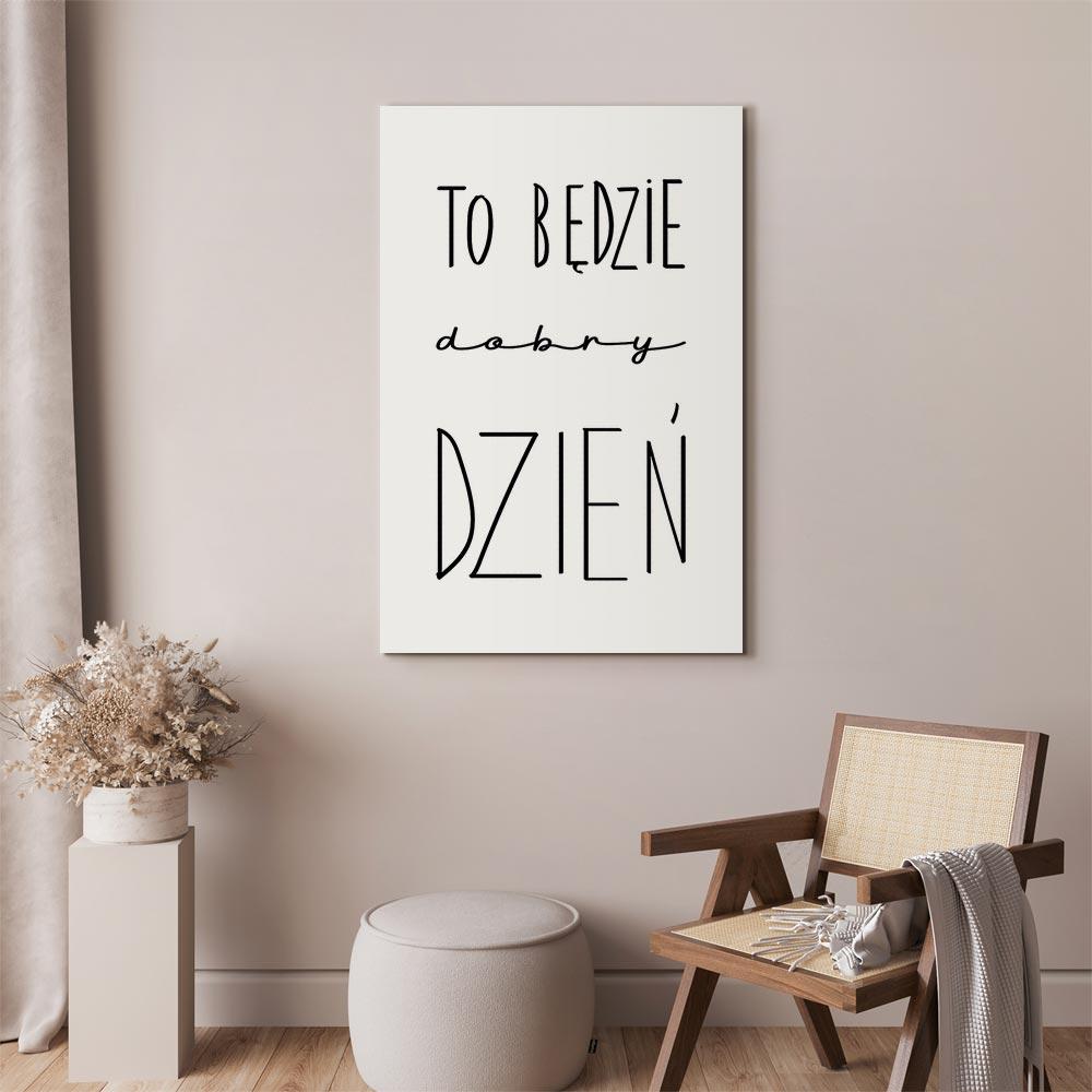 Obraz - Sztuka Słów (1-Częściowy) - Inspirujący Czarny Napis Na Białym Tle