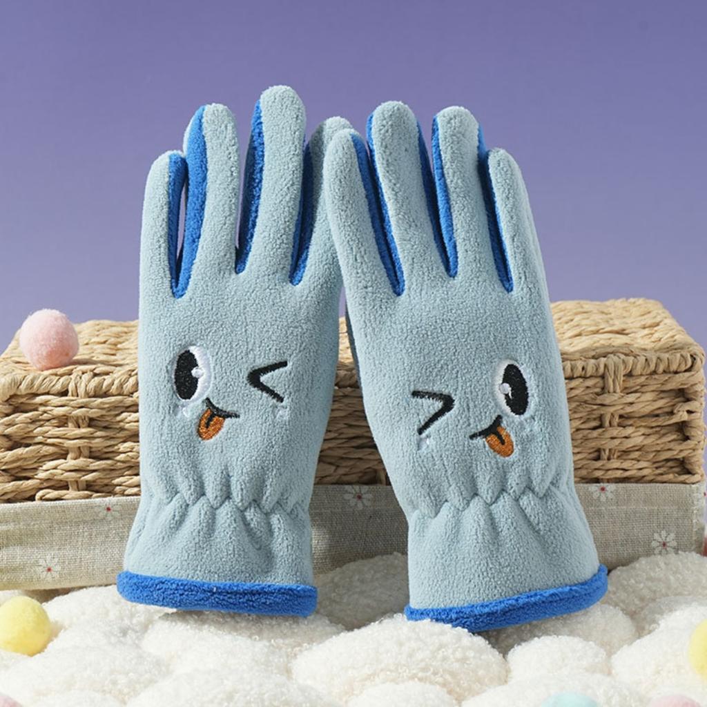 Children's Warm Gloves Plus Fleece Cold-proof Gloves