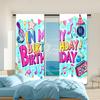 2 Pcs   Versatile Polyester Transparent Curtains for Home Decoration Rainbow Colors Birthday for Use In Bedrooms and Living Rooms
