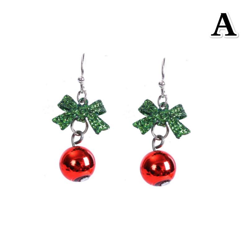 

Женские рождественские серьги-банты, модные украшения, рождественский подарок A