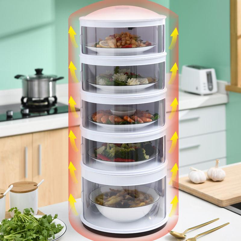 Transparent Stackable Food Insulation Cover Dust Proof Portable For Home Kitchen Keep Food Fresh Storage Organization Save Space