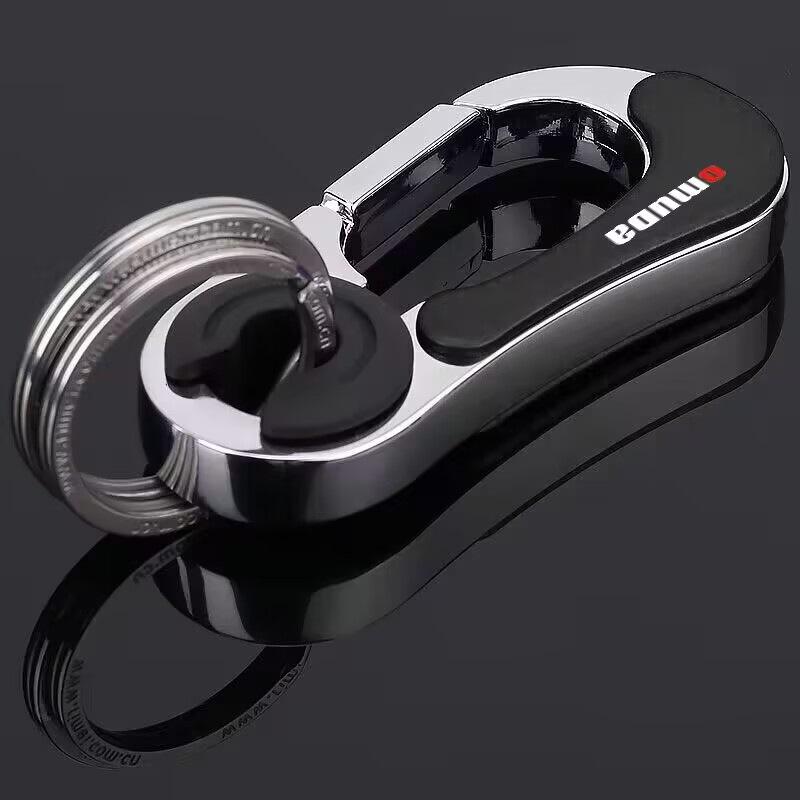 Omeida Pánská pevná kovová klíčenka s dvojitými kroužky