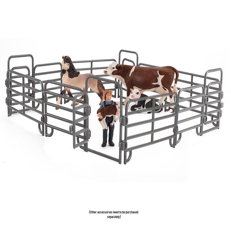 Desktop Micro Farm Scene: Children's Educational Ranch with Fence and Gate
